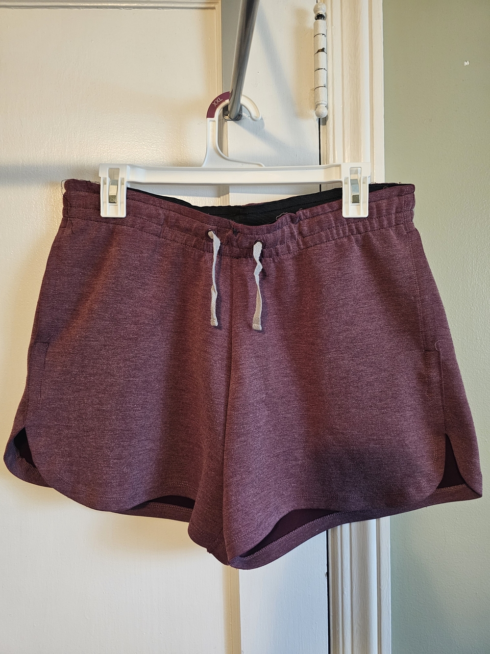 Women's Maroon Drawstring Athletic Shorts